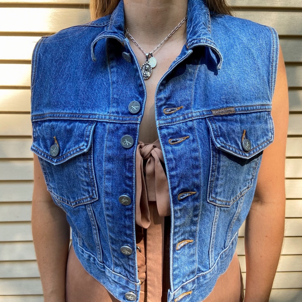 Jean or denim vintage vest from Calvin Klein